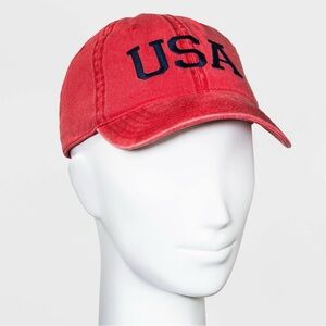 Mighty Fine Red USA Cap